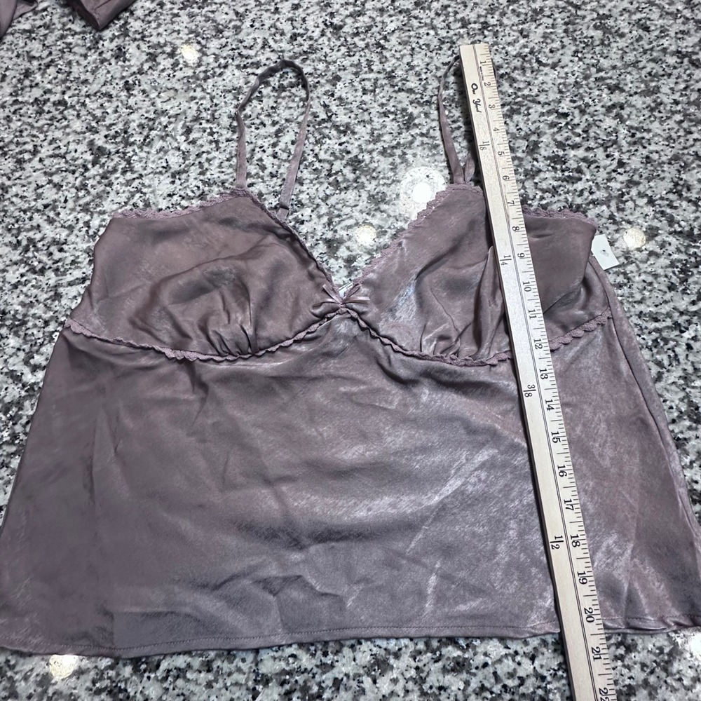 NWT No Boundaries Women's Cami Tank Top‎ XL 16-18 Satin Bow Adjustable Straps - Picture 8 of 10
